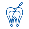 Dental tooth icon with toothbrush for Picasso Dental & Orthodontics website.